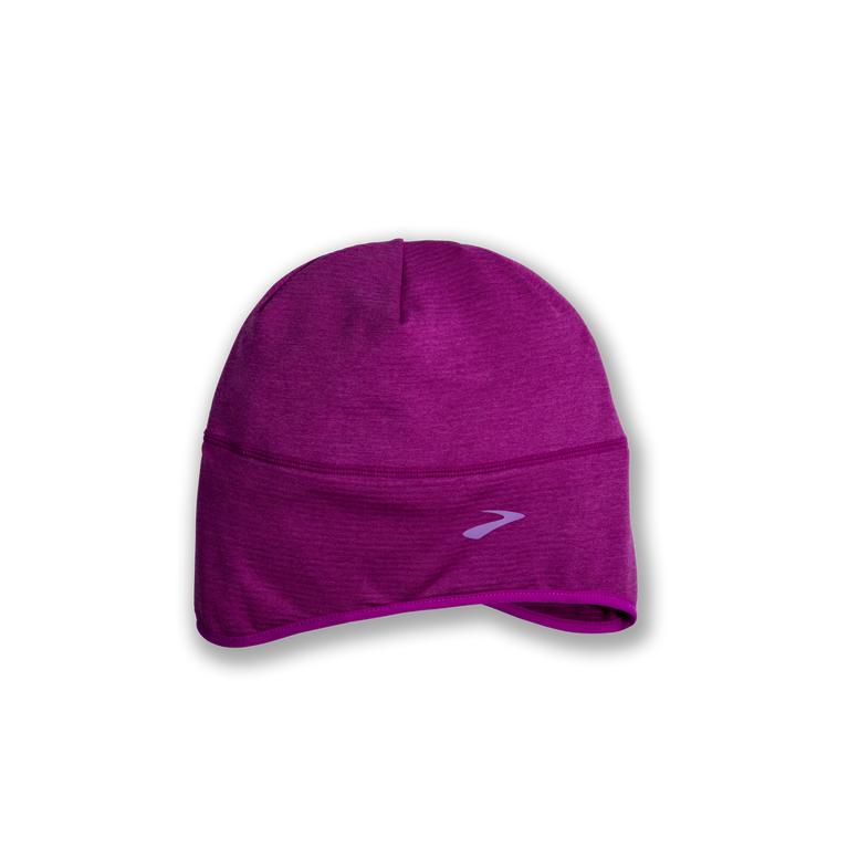 Brooks Women's Notch Thermal Beanie Running Hat - Heather Magenta (YWRB68351)